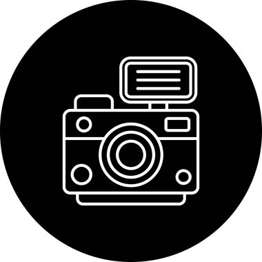 Kamera. Web simgesi basit illüstrasyon