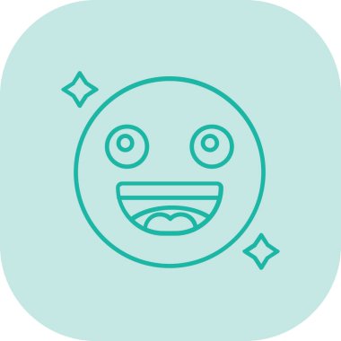 çizgi mutlu yüz simgesi beyaz arkaplanda izole. Yüz ifadesi. pozitif yüz ifadesi konsepti. Renkli taslak konsepti. vektör.