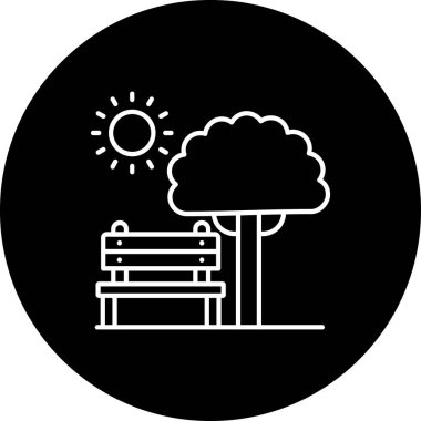 Bir ağaç simgesinin vektör illüstrasyonu