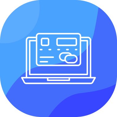 Bilgisayar. Web simgesi basit illüstrasyon