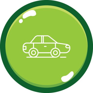 araba simgesi, basit tasarım illüstrasyonu