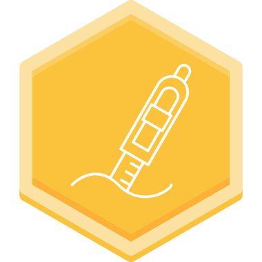 Şırınga simgesinin vektör illüstrasyonu