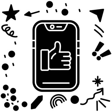 Cep telefonu, vektör illüstrasyonu