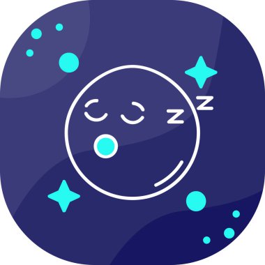 çizgi uyku maskesi simgesi beyaz arkaplanda izole. Renkli taslak konsepti. vektör.