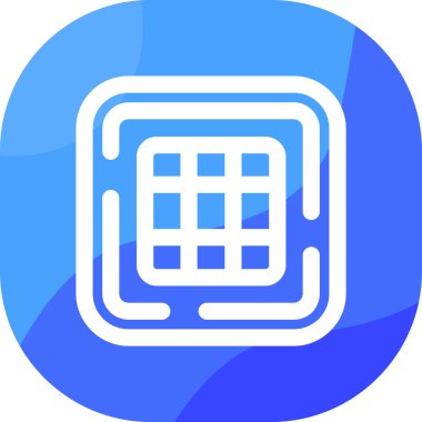 Mavi ve beyaz bir ikonun vektör illüstrasyonu