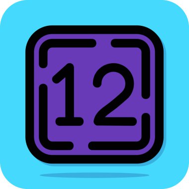 Bir numaralı simge beyaz arkaplanda izole edildi, bir numara