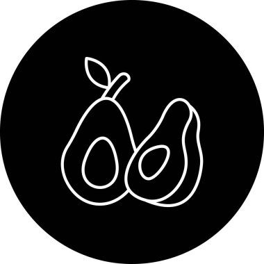 Bir meyve simgesinin vektör illüstrasyonu