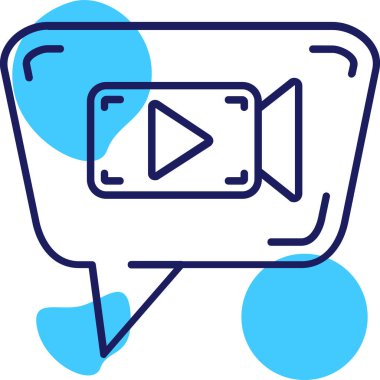 video. Web simgesi basit illüstrasyon