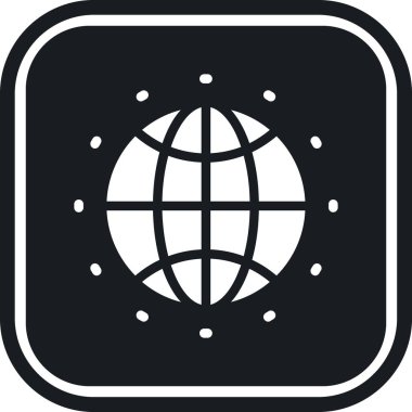 Küre. Web simgesi basit illüstrasyon