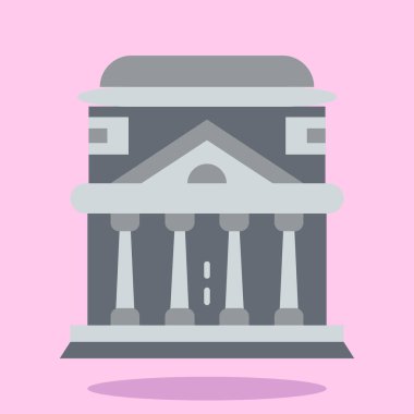 Banka vektör simgesi. Beyaz arkaplan bankasında basit vektör logosu izole edildi.