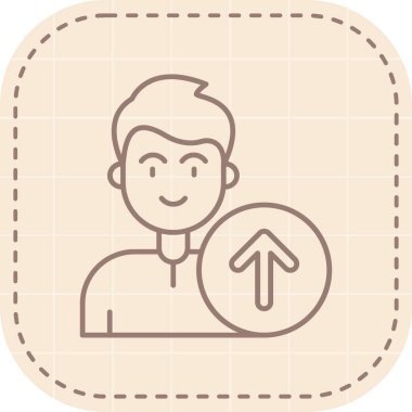 Tek bir kullanıcı simgesinin vektör illüstrasyonu