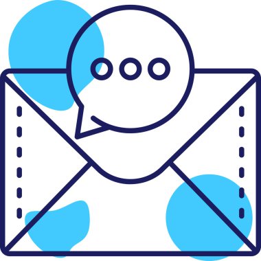 mesaj vektörü simgesi modern basit tasarım illüstrasyonu