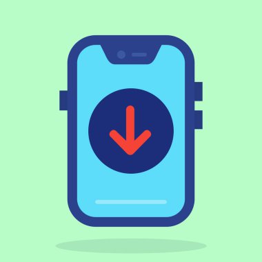 akıllı telefon simgesi vektör illüstrasyonu