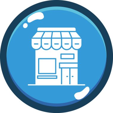 Dükkan. Web simgesi basit illüstrasyon