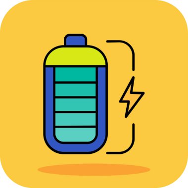 Bir pil simgesinin vektör çizimi