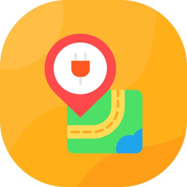 Navigasyon konumu simgesi düz biçimli