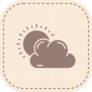 Bulut Hesaplama. Web simgesi basit illüstrasyon