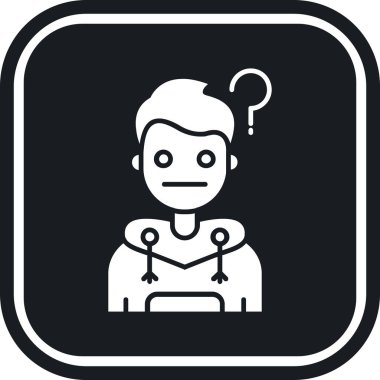 Maske simgesi olan bir adamın vektör çizimi