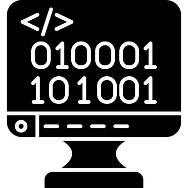 Kodlama. Web simgesi basit illüstrasyon