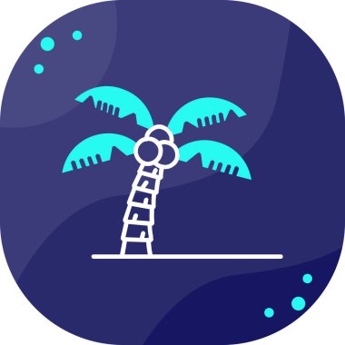 Bir ağaç simgesinin vektör illüstrasyonu