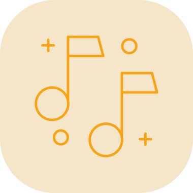 Müzik. Web simgesi basit illüstrasyon