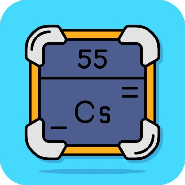 6 saat 3 boyutlu bir küpün çizgi film simgesi