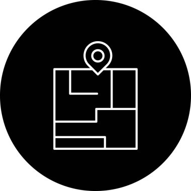 Harita simge tasarlamak vektör