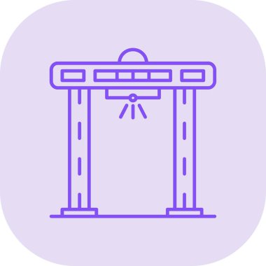 Bir bina simgesinin vektör illüstrasyonu