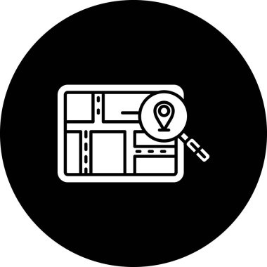 Bir harita simgesinin vektör illüstrasyonu