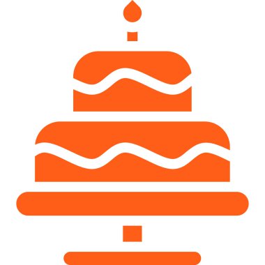 Kek. Web simgesi basit illüstrasyon