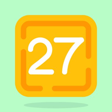 Gölge simgesi ve mobil uygulama takvimi tarihli düz