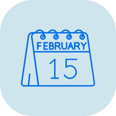 14 Şubat takvim simgesi tasarımı, vektör illüstrasyonu