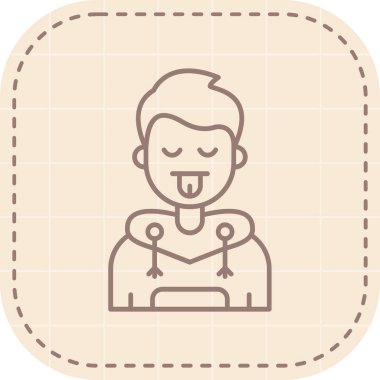 Karikatür bebek simgesinin vektör çizimi