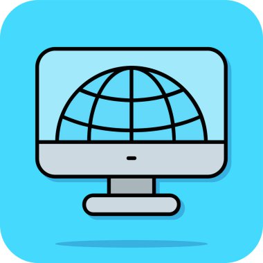 Toprak küresi simgesine sahip dizüstü bilgisayar