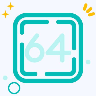 4 numaralı simge vektör çizimi