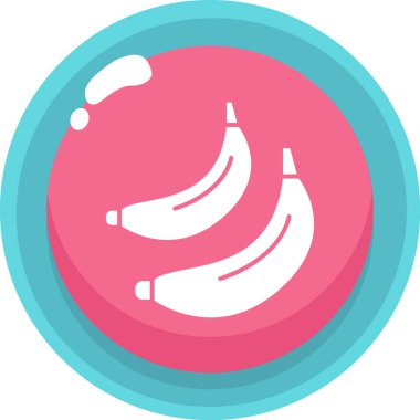 Muz. Web simgesi basit illüstrasyon