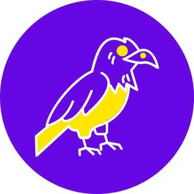 Kuş. Web simgesi basit illüstrasyon