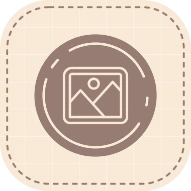 Bir fotoğraf çerçevesi simgesinin vektör illüstrasyonu