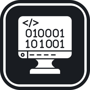 Kod programlama kodu bilgisayar simgesi - taslak biçimi