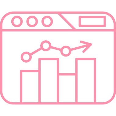 iş grafiği ikon vektör illüstrasyonu