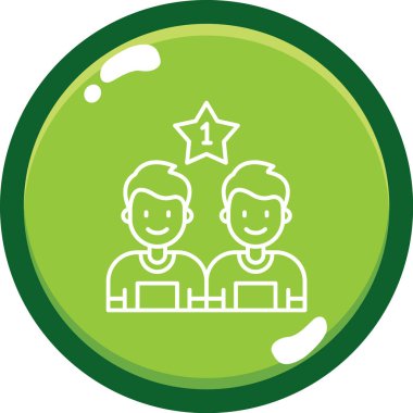 İnsanların vektör illüstrasyonu simgesi, takım çalışması