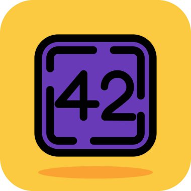 Beyaz arkaplanda 4 sayı simgesi izole edildi