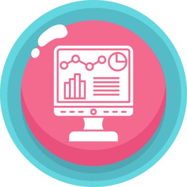 düz biçimli veri analiz vektörü simgesi