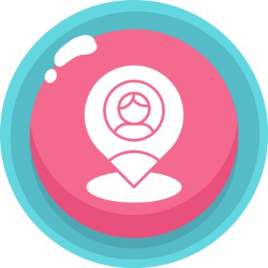 konum. Web simgesi basit illüstrasyon