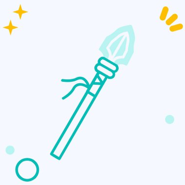 Beyaz arka planda izole edilmiş orta çağ kılıç ikonu. Ortaçağ silahı. Renkli taslak konsepti. vektör