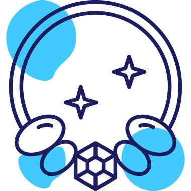 Bir yıldızın çizgi film simgesinin vektör çizimi