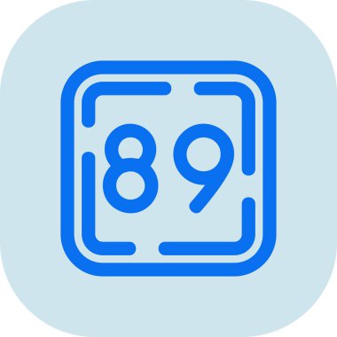 8 9 artı simge, dış hat vektörü