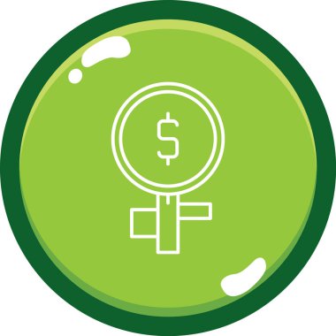 Para Vektörü Kabartma Simgesi Tasarımı