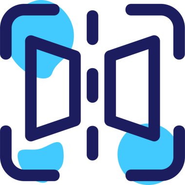 Mavi bir simgenin vektör illüstrasyonu