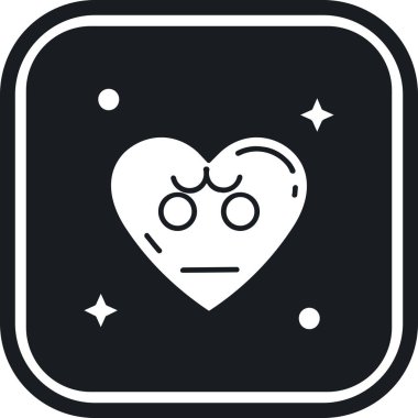 Moda tarzında kalp simgesine sahip uzaylı kafası.